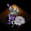 Camellia Flower Pin - High-end, Exquisite, Fashionable Imitation Crystal Brooch with Light Luxury Design Touch.