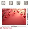 2D Red Oriental Backdrop with Cherry Blossoms and Lanterns for Lunar New Year Celebration