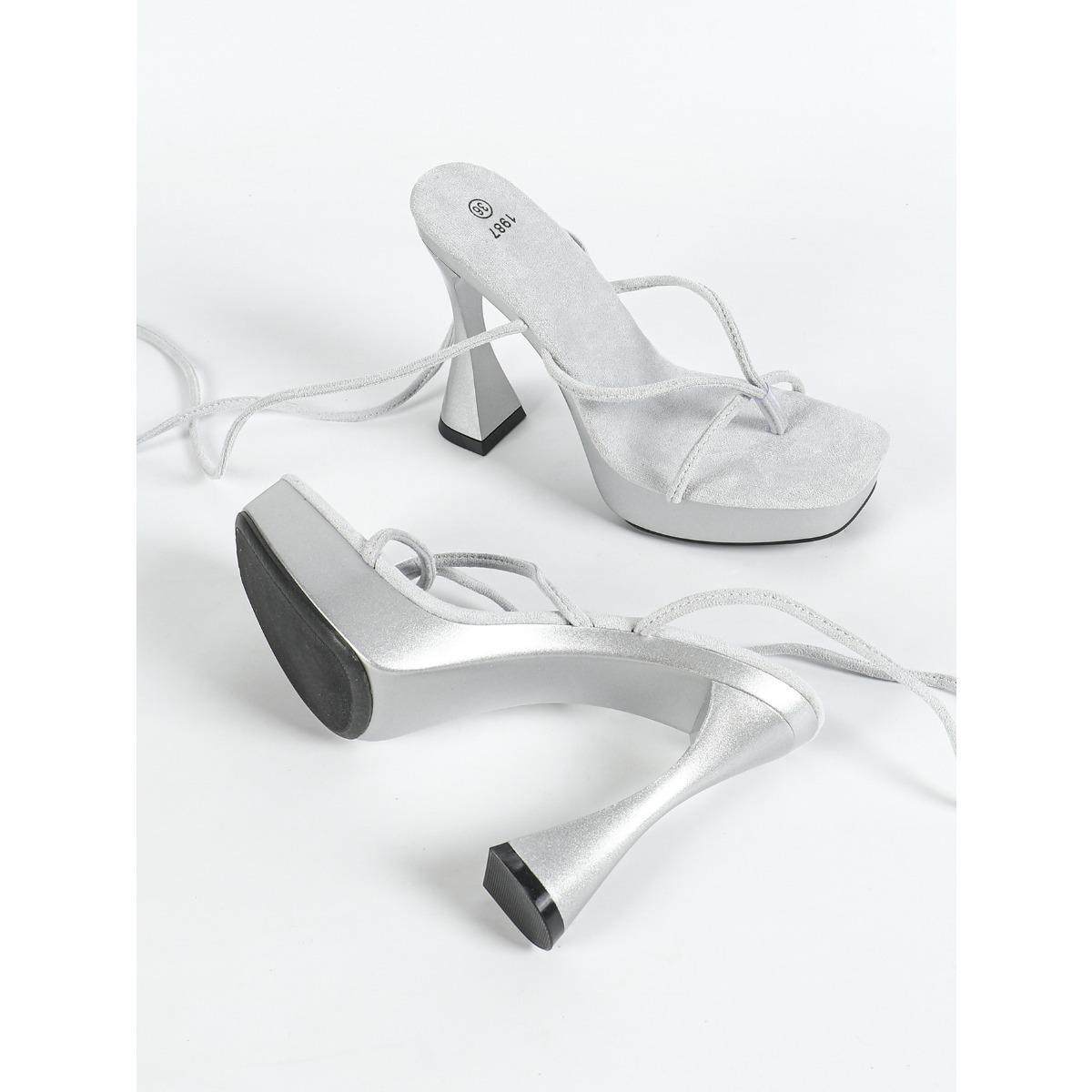 Женские сексуальные босоножки на платформе 12 см — фото 10