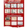 Santa PVC Christmas Window Stickers Reusable Electrostatic Xmas Wall Sticker Whole Sheet Christmas Window Decals Home Decor