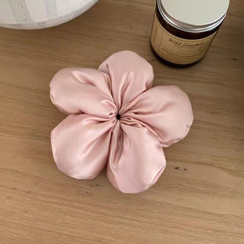 1pc Elegant and Cute Sponge Flower Headband with Oversized Large Intestine Loop and High-end Feel Headband