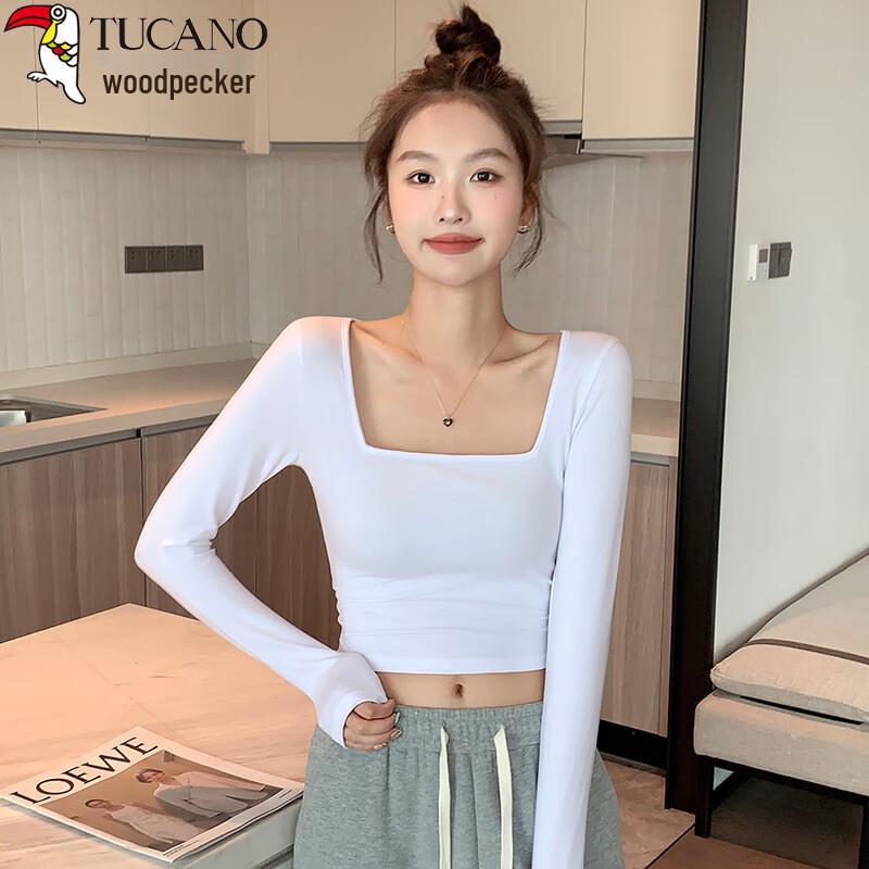 Women s Slim Fit Square Neck Long Sleeve T-Shirt XL