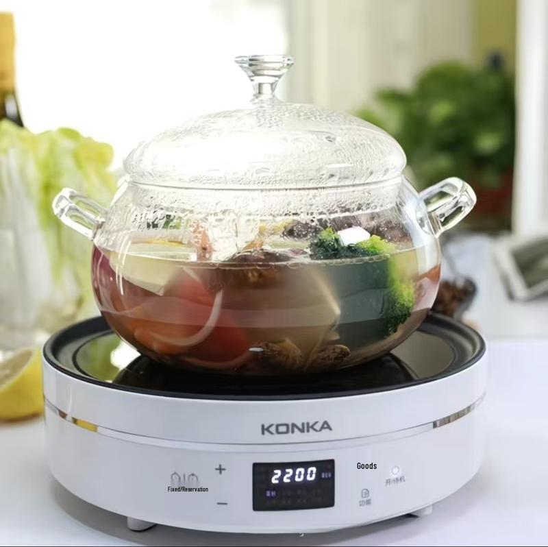 Hanyou Double-Handle Glass Stew Pot 2.5L
