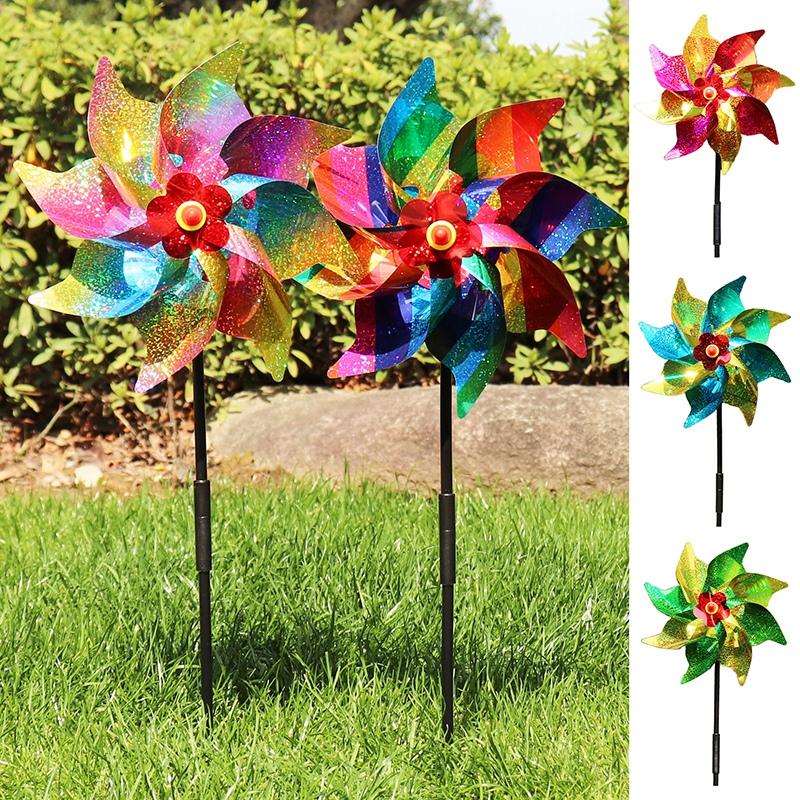 Laser Bird Repelling Windmill 24CM Windmill for Farmland Rotating Windmills Outdoor Bird Pigeon Repellent Tools Garden Supplies