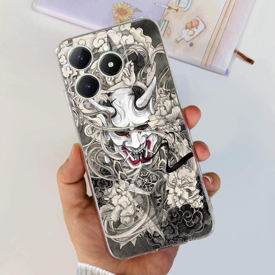 Für Realme C61 Hülle Realme C63 Niedliche Katzen-Cartoon-Bemalte Abdeckung Weiche Silikon-Handyhülle Für Realme C61 RealmeC61 RealmeC63 Fundas