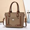 Borsa Tote Vintage in Stile Europeo per Donna con Materiale in PU e Tasche Multiple
