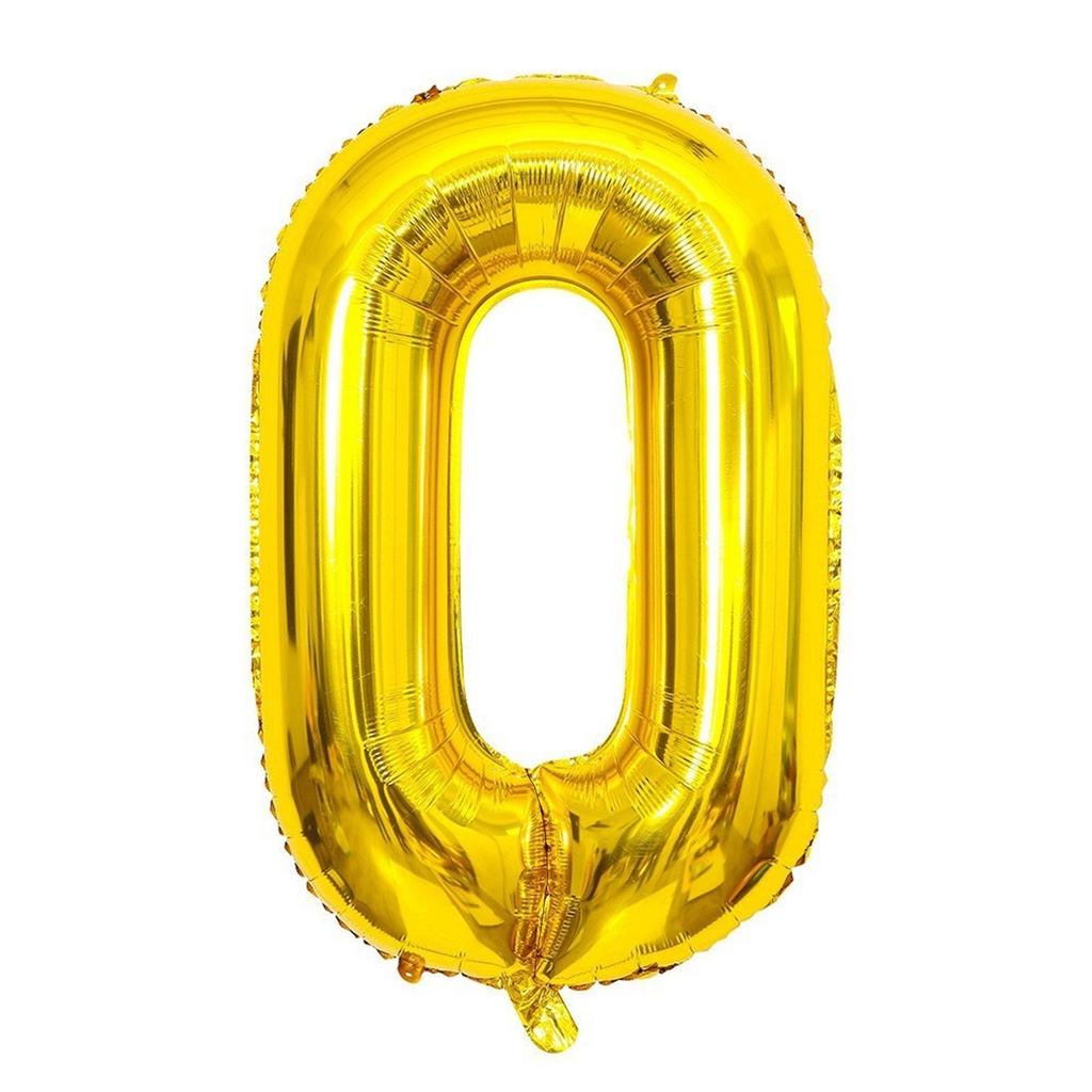 32 Inch Number Aluminum Film  Gold  Red And Black Gradient Color Birthday Decoration Wedding Party 