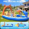 KingSom Aire de Jeu Aquatique Gonflable Enfant - Piscine avec Toboggan, Arroseur &amp; Pataugeoire, 305x178x127 cm, Idéale Jardin