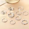 Joint Ring Octagram Diamond 10-Piece Ring Set Women'S Jewelry