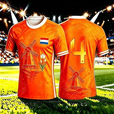2026Netherlands Football Jersey Casual Breathable Short Sleeve Summer Men Gym Sports Training Soccer T-shirt Women T-shirt
