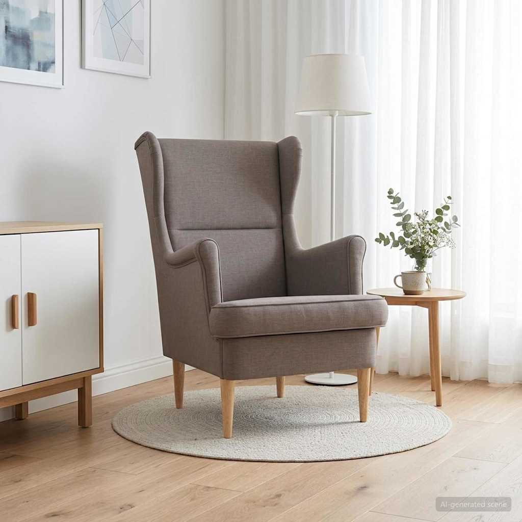 Armchair Taupe Fabric