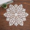 6pcs Hollow Table Mat Heat Resistant Insulation Pad Table Decoration Snowflake Placemat  Restaurant