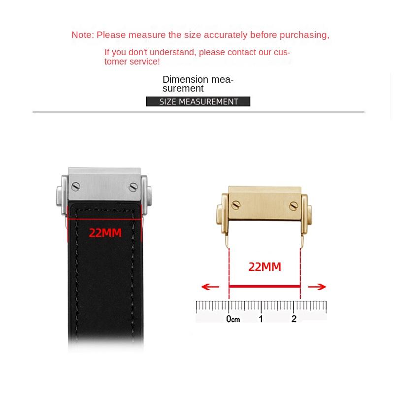 22mm Massief Roestvrij Staal Sluiting Vouwsluiting met Gereedschap Zilver Voor Hublot Big Bang Horloge Heren Siliconen Leer Band Sluiting