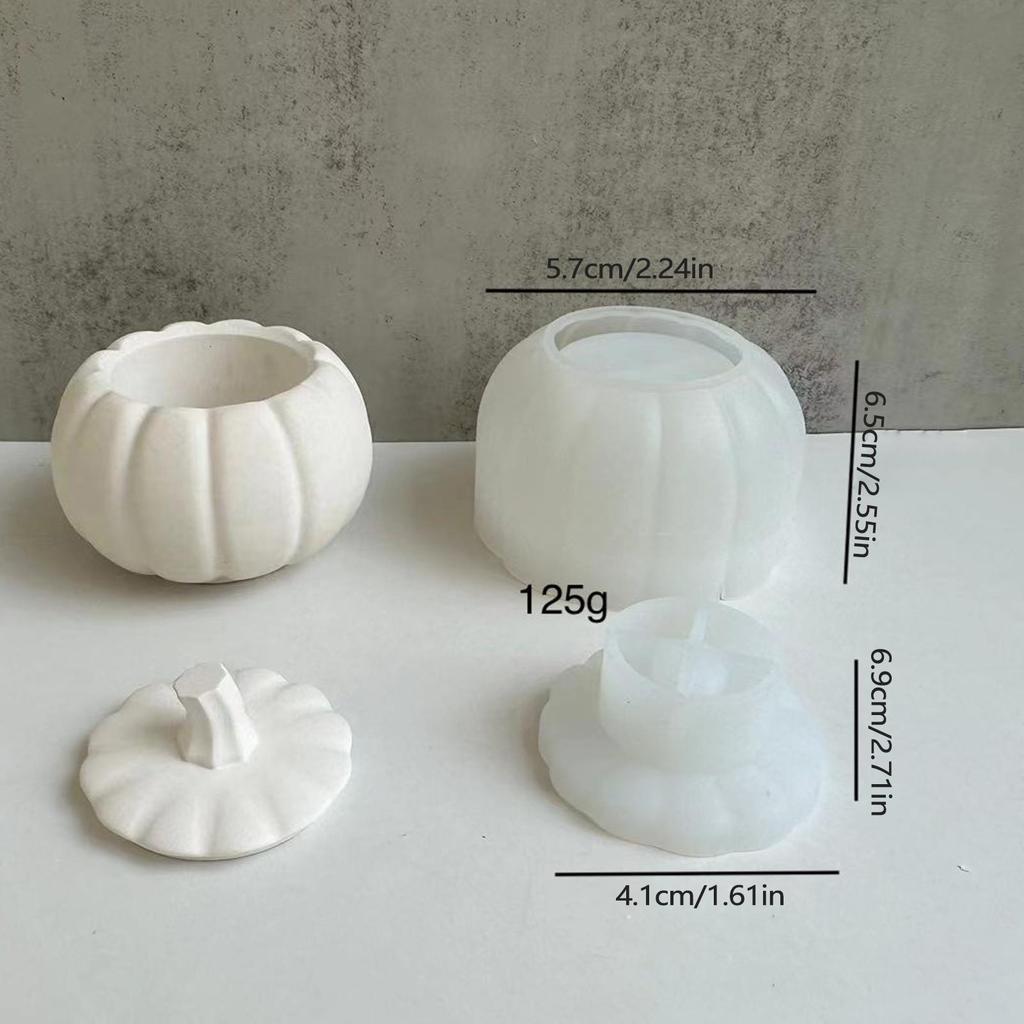 Pumpkin Storage Box Silicone Mold DIY Crystal Epoxy Resin Storage Jar Mirror Mould Thanksgiving Day Decoration Crafts Making