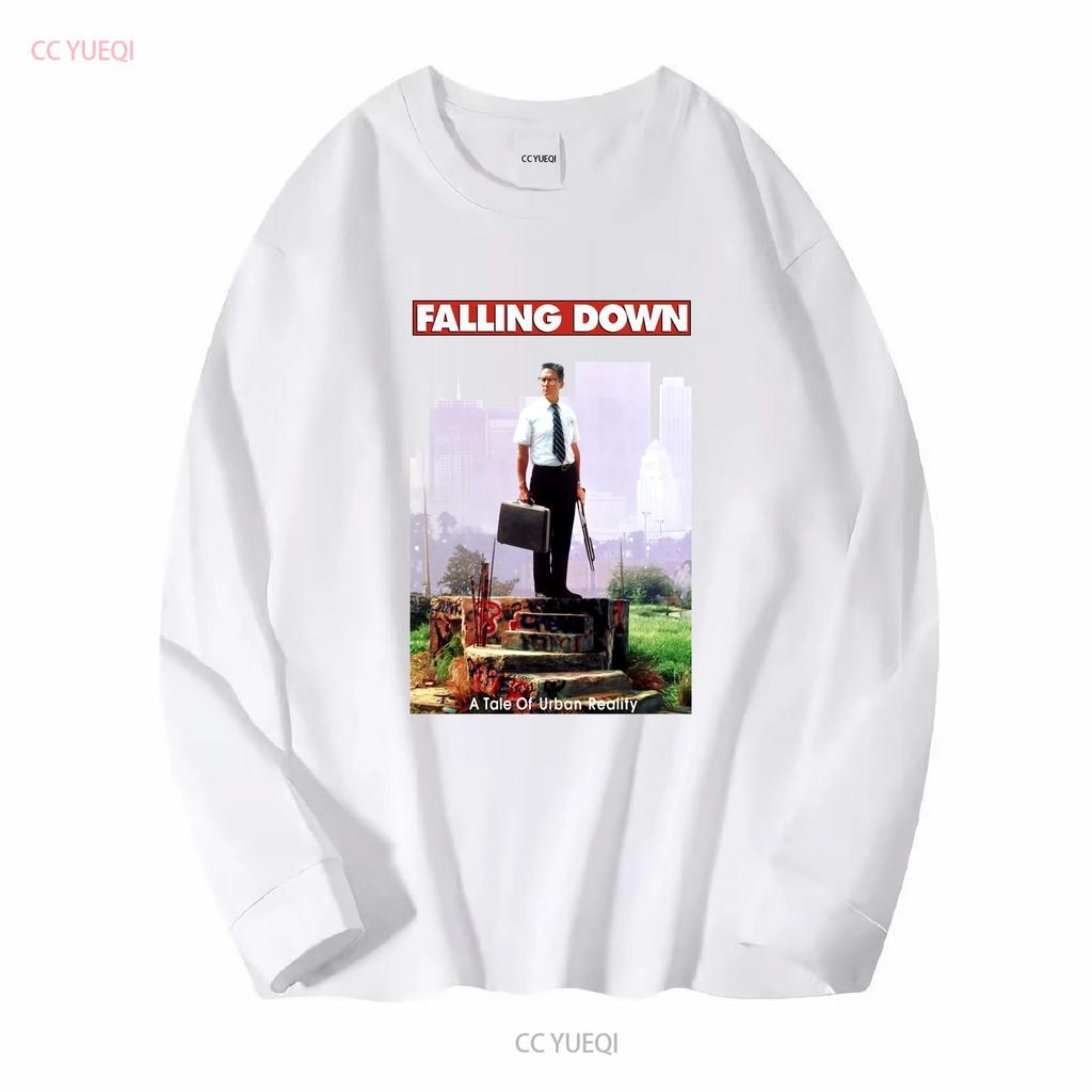Falling Down T shirt black movie poster Michael Douglas all sizes S 5XL vintage Washed Soft Top For Everyday Wear Breathable