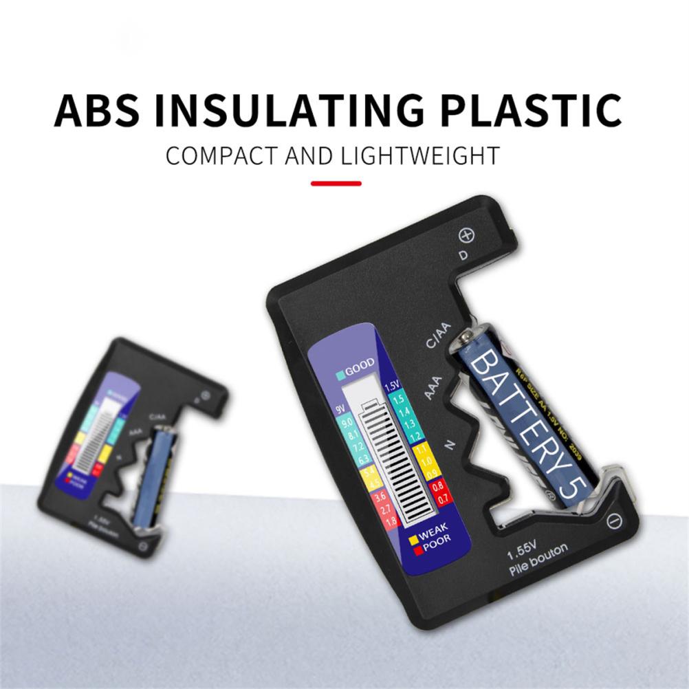 Digital Battery Tester Battery Capacity Detector Card Type Battery Checker for 9V 1.5V Button Cell Batteries