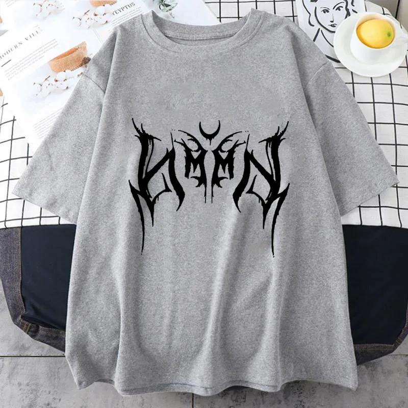 Y2K Dame T-skjorte Hip-hop Løs Punk Bokstaver Trykk Dame Harajuku Oversized Kortermede Topper Y2K Klær Vintage T-skjorte