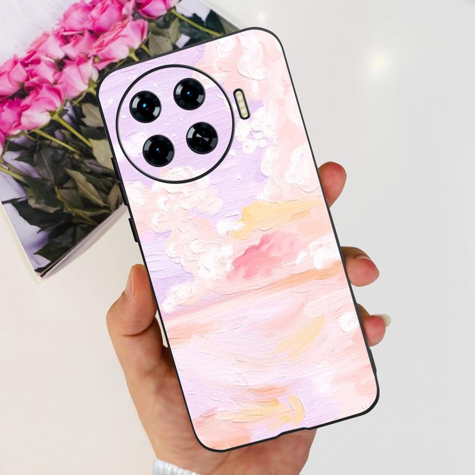 For Tecno Spark 20 Pro Plus Spark 20c 20Pro Phone Case Rose Flower Butterfly Stylish Fashion Soft Matte TPU Silicone Back Cover
