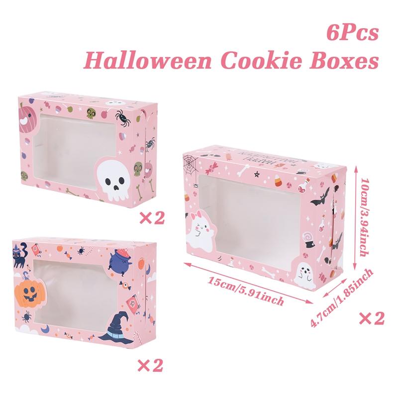 

Halloween Window Paper Candy Boxes Halloween Party Decoration Kids Favors Spooky Pumpkin Gift Box Trick or Treat Party Supplies as shown