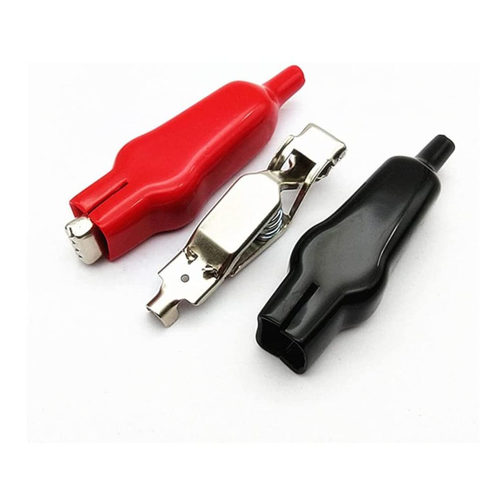 10Pack 20A Insulated Alligator Clips Electric Circuit Test Testing Crocodile Clamps(5 Red+5 Black)