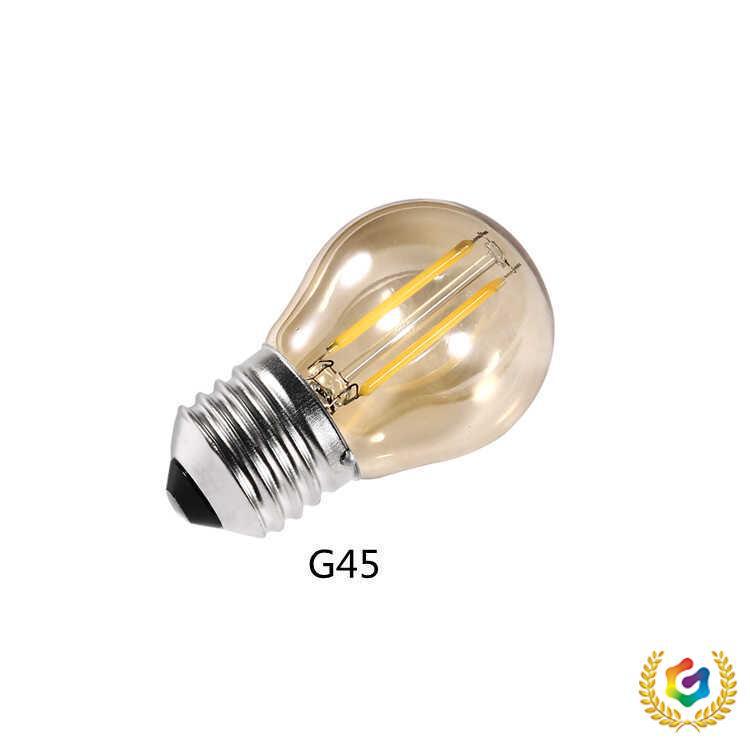 

E27 Screw Base LED Light Bulb, Low Voltage DC12-24V, Tea Color, Dimmable C35-E14-2W DC12V Tail Bulb 2700K Tea Color