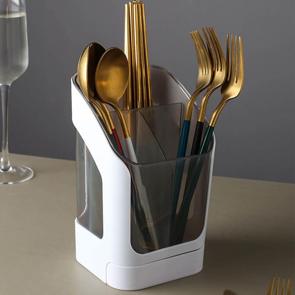 Utensil Drying Rack Chopsticks Holder Spoon Fork Drain Rack Basket Storage Organizer Compartment Box