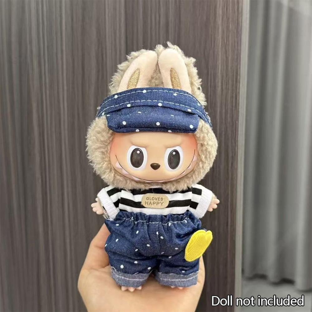 Pro 17 cm Labubu Oblečení pro panenky Módní Oblečení Mikiny Oblečení pro panenky Barevně sladěné Mikiny Panenky Doplňky Roztomilé dekorace Malé utěrky