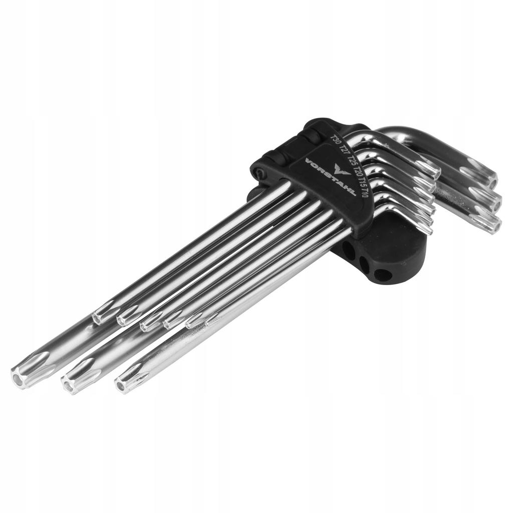 Set of TORX KEYS Long Allen Keys 9 Pcs > T10 - T50mm < Vorstahl
