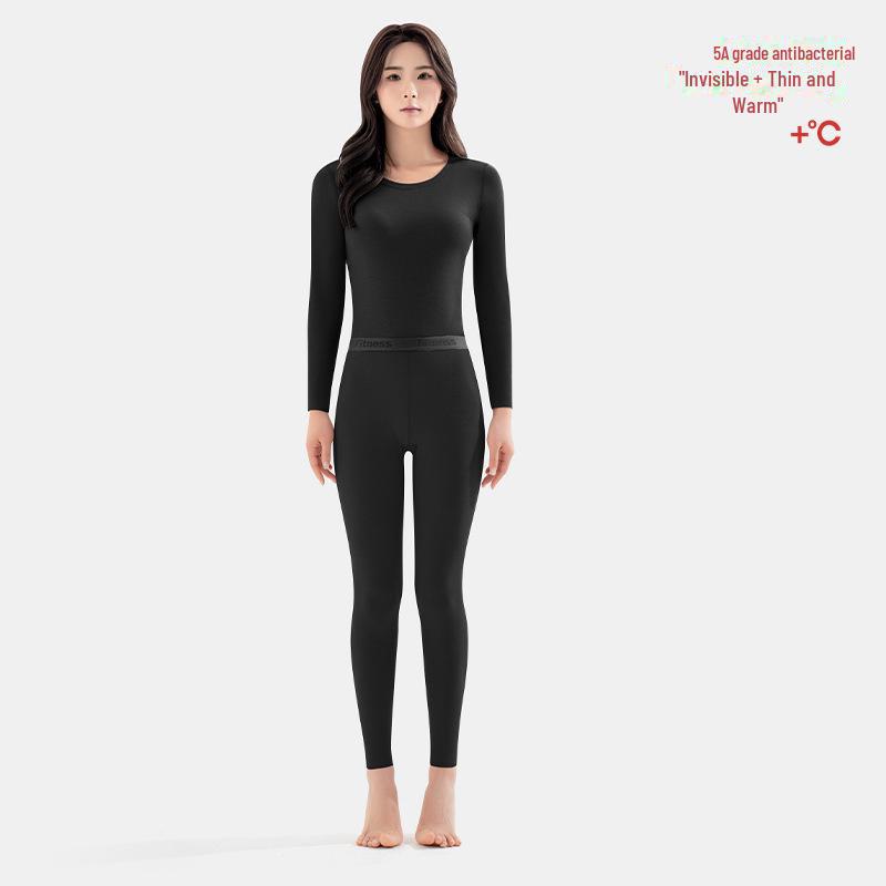 Couples' 5A Antibacterial Thermal Suit with Heating Patch - Wearable As Outerwear, Includes Top and Pants for Autumn