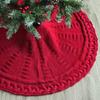 Christmas Tree Skirt Knitted Tree Skirt Cover With Decorative Embellishments For Holiday Parties And Gift Giving