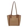 Slack Simple Contrasting Color Big Bag Women's 2025 New Popular Shoulder Bag Large Capacity Elegant Tote Bag