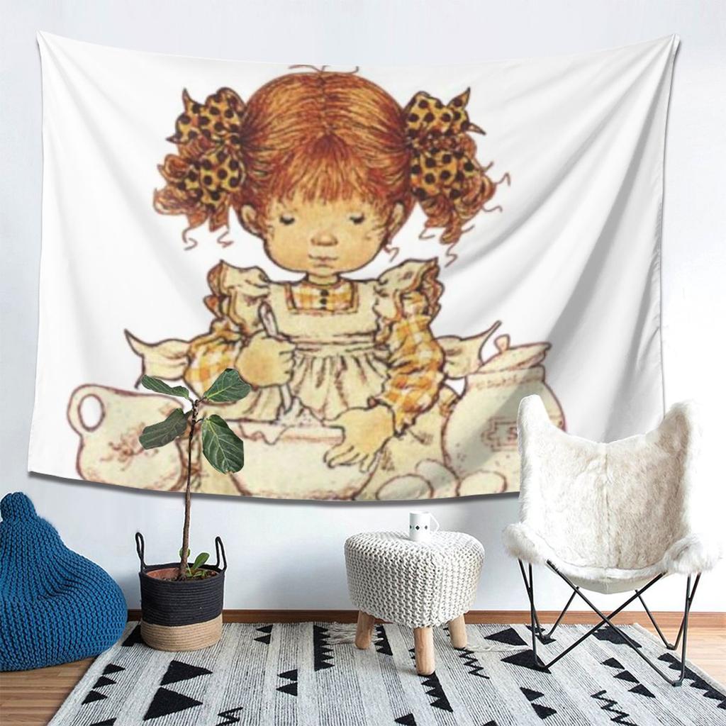 Sarah Kay Swing Girl Tapestry Decoration Art Aesthetic Tapestries for Living Room Bedroom Home Wall Cloth Wall Hanging