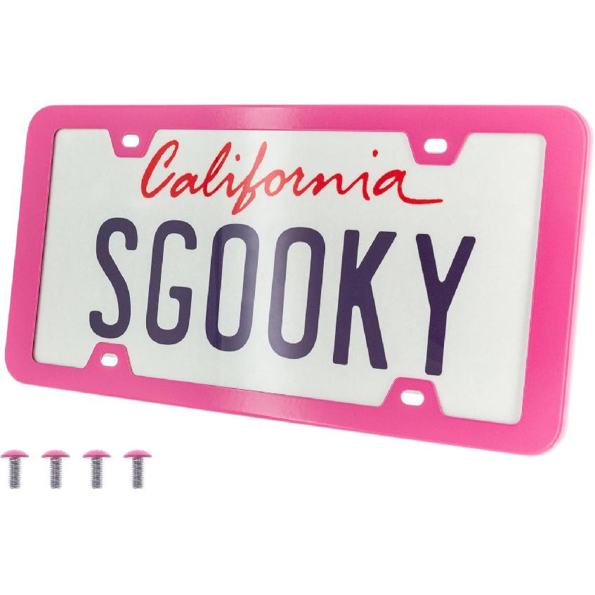 201 Stainless Steel License Plate Frames (Baby Pink)