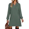 Women's Fashionable Long-sleeved Straight-leg Loose Base Dress