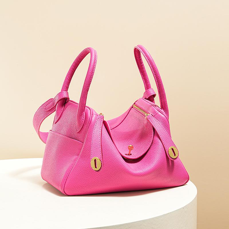 Borsa Dottore TOGO in Vera Pelle di Mucca - Cucita a Mano con Filo Cerato, Sensazione di Lusso, Singola Spalla da Donna, Stile da Pendolare, Best Seller.