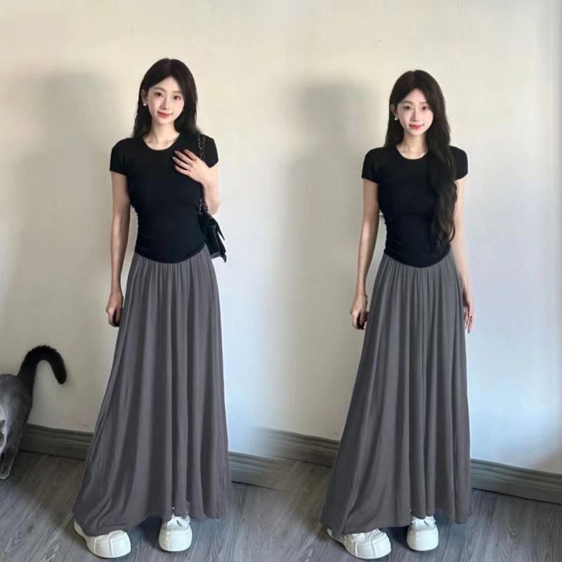

Summer 2024 Women s French Sweet & Spicy Two-Piece Street Style Tea Dress L