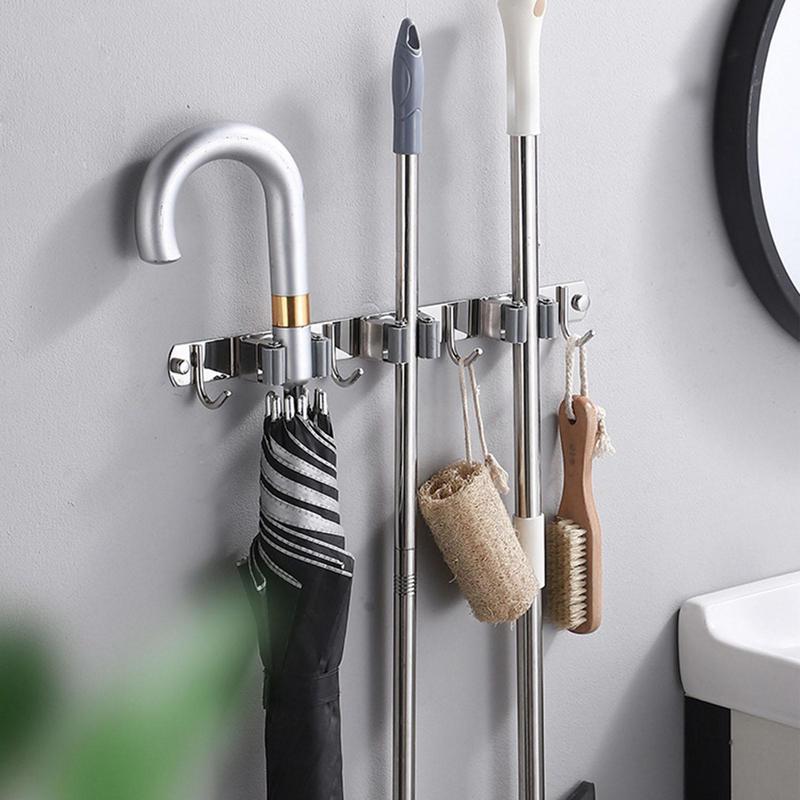 Utility Hooks For Brooms And Mops Mop And Broom Storage Tool Racks 3 Racks With 4 Hooks Storage Tool Rack Organizer Hooks For