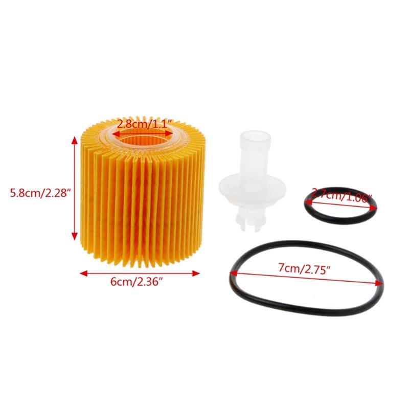 

Oil Filter Elements(50Pcs) For Toyota C-HR Pontiac Vibe Corolla Prius 1.8L- Replacement Parts 04152YZZA6 04152-37010 жовтий