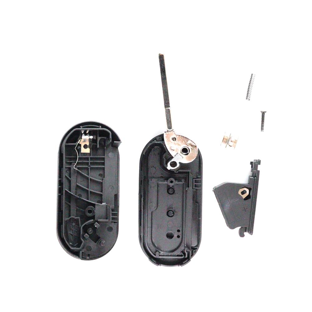 Car Key Fob Case Shell Housing For For Fiat 500 500L Bravo Panda Freemont Punto Ducato Peugeot Boxer Citroen Jumper/Buttons Pad