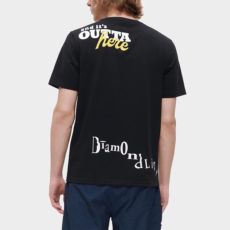 Fila Fusion Letter Print American Retro Sports Short Sleeve T-Shirt Men Tops Black T11M332106FBK