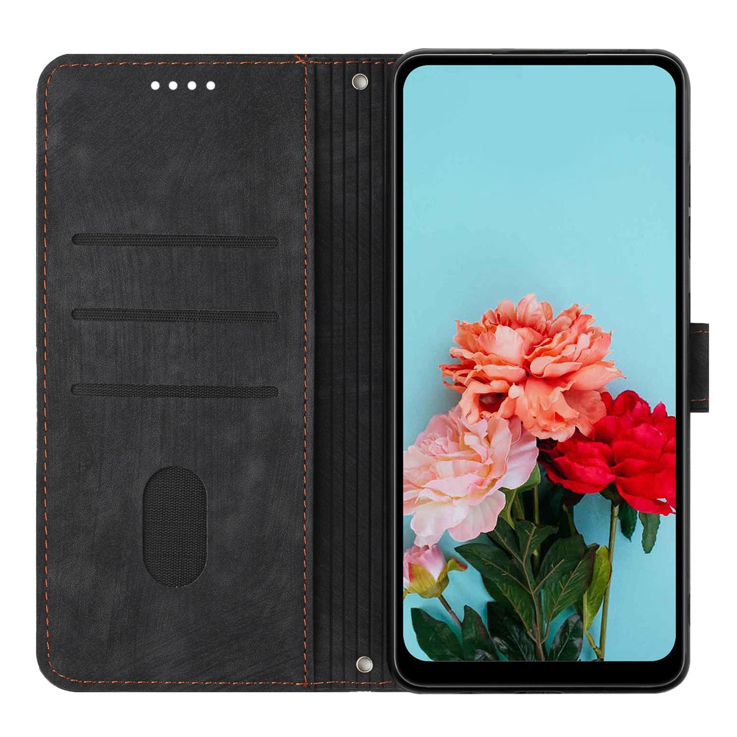 

For TECNO Camon 30 4G/5G Wallet Case Anti-Drop Imprinted PU Leather Flip Phone Cover Brown