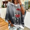 Women's Casual Christmas Printed Hoodie Loose Fit Long Sleeve Pullover Top