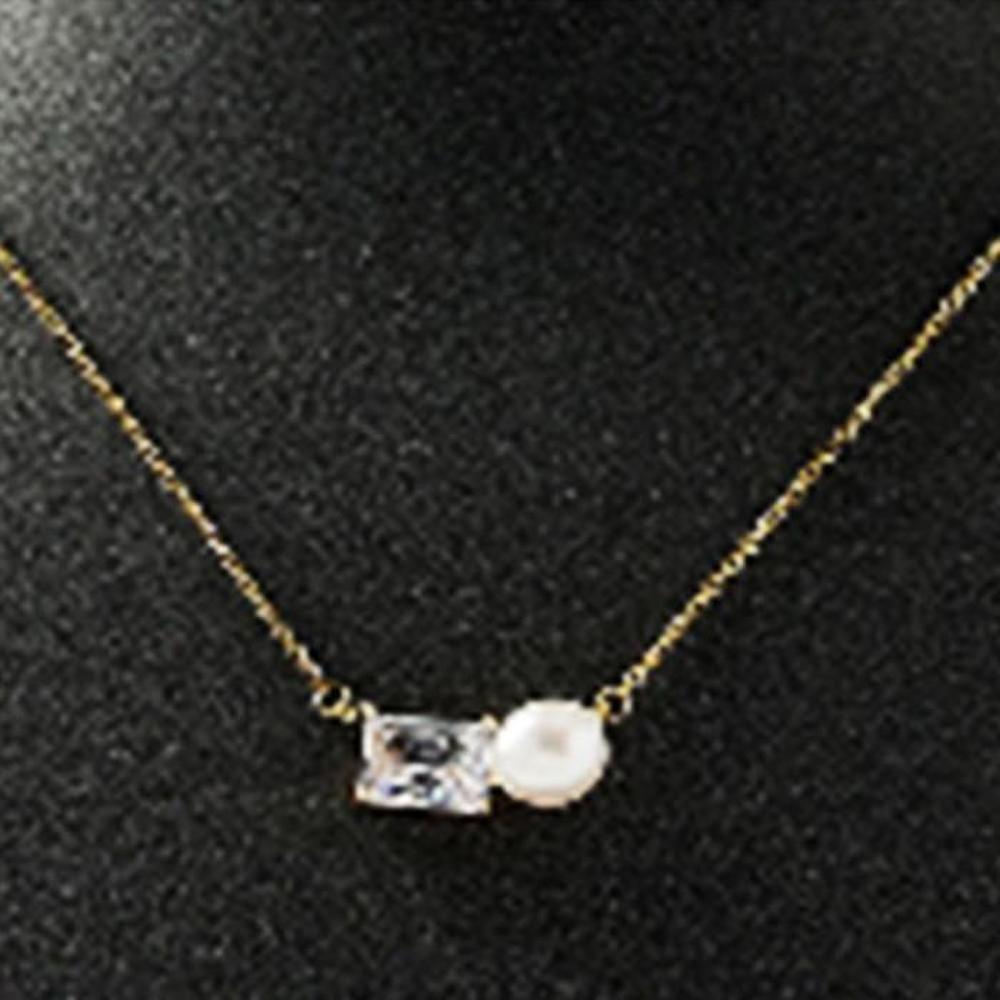[Onoma] Onm Pearl Chain Necklace Formal Guest Silver Freshwater (32617413)