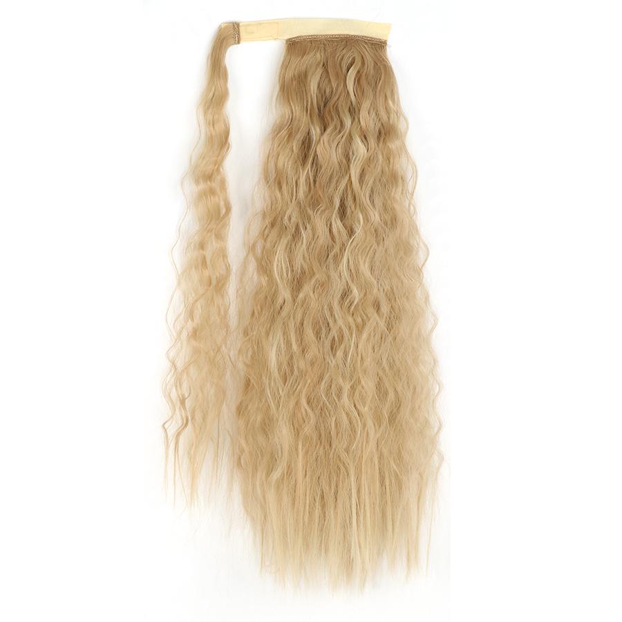 MISS WIG Lifelike Corn Wave Ponytail Wrapped Elevated Natural Extension Hairpin Bundle Hair Ponytail Natural Hair Extension