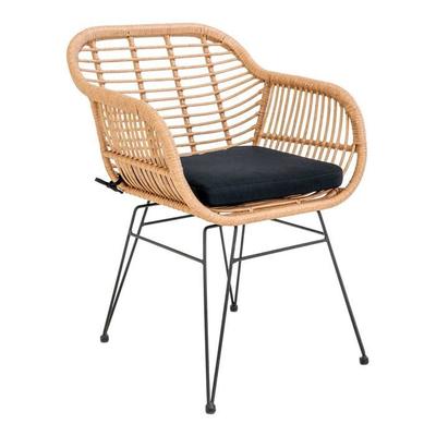 Sessel - HOUSE NORDIC - Trieste - Natur-Polyrattan - mit Kissen - beige