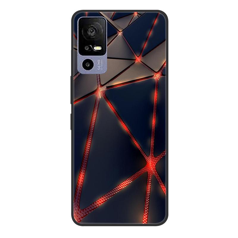 For TCL 40R 5G T771A Case Painted Soft Black Silicone Bumper Phone Cover for TCL 40 R 5G 6.6" Case TCL40R 40R Etui Coque Fundas