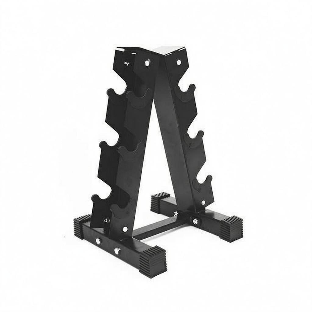 Triangular Dumbbell Rack Angled Side Fitness Storage Matte Finish for Gym