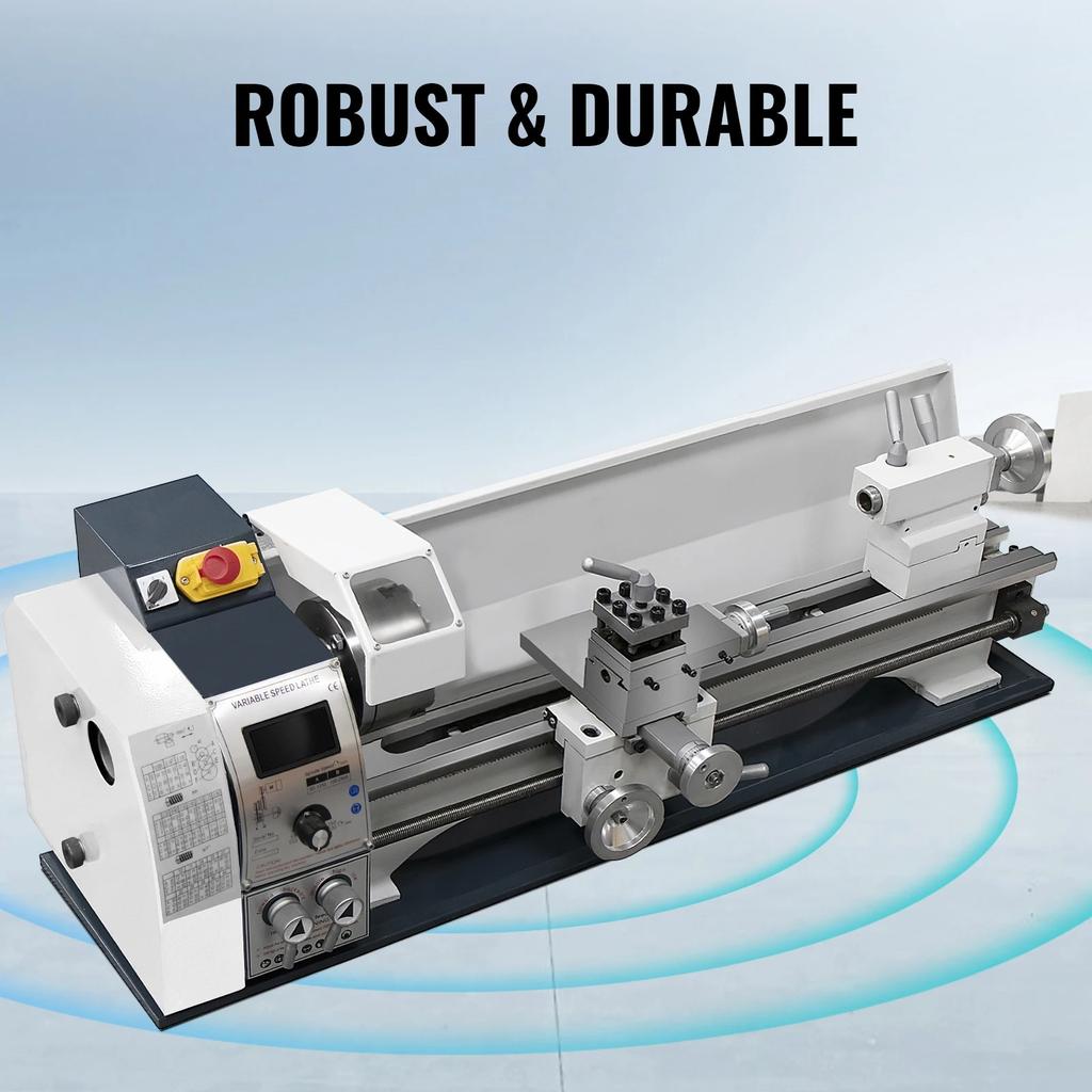 SIHAO Mini Metal Lathe 220x600/750mm, Brushless/Brushed Motor 1200W/1500W Variable Speed