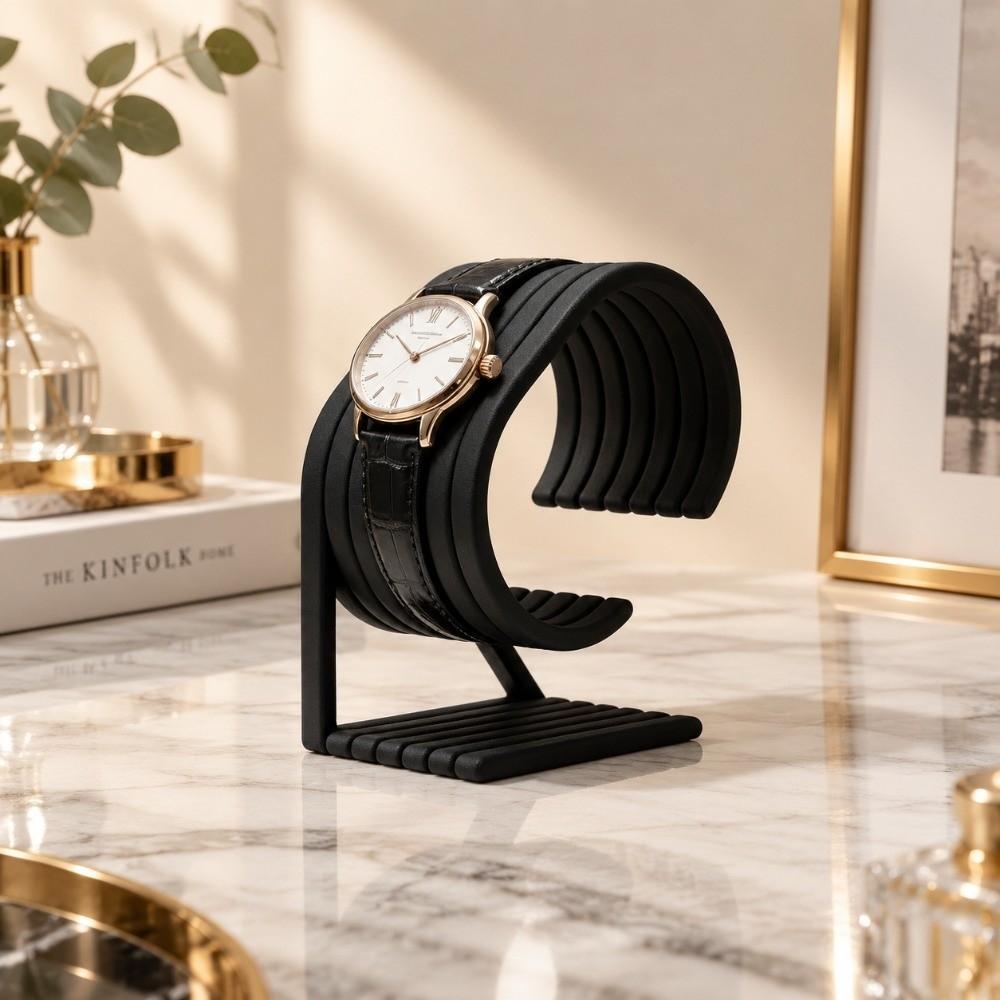Black Watch Display Stand Simple Design Jewelry Display Stand For Retail Display