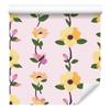 Cottagecore Flowers Wallpaper White and Cream for Living Room and Bedroom 50x1000